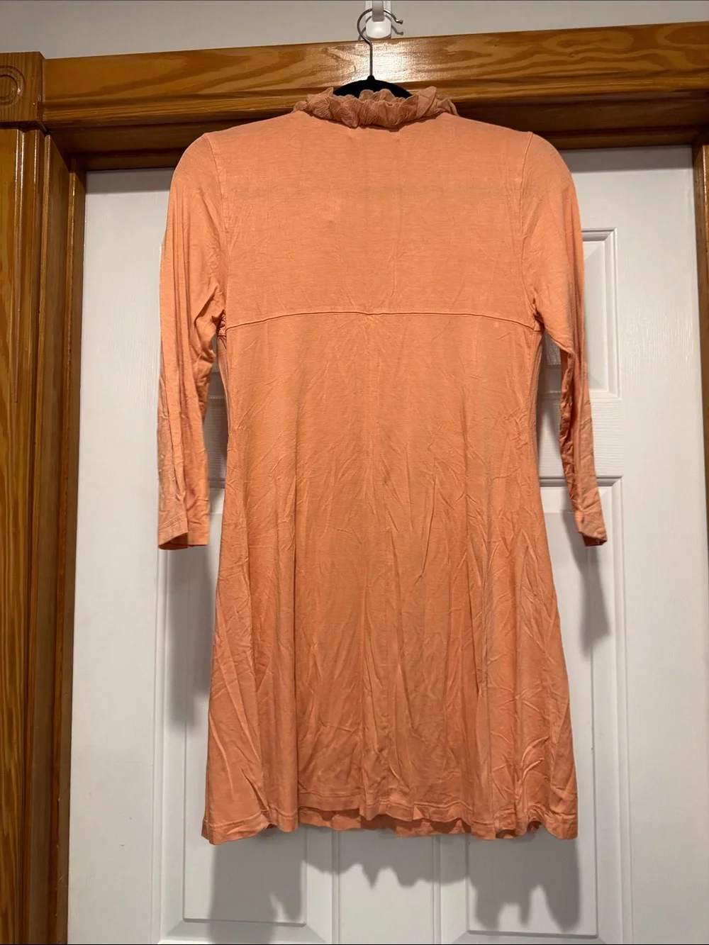 Karen Kane Peach Ruffle V-Neck Tunic